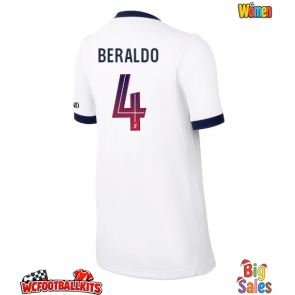 Paris Saint-Germain Lucas Beraldo #4 Replica Away Stadium Shirt for Women 2026-27 Short Sleeve